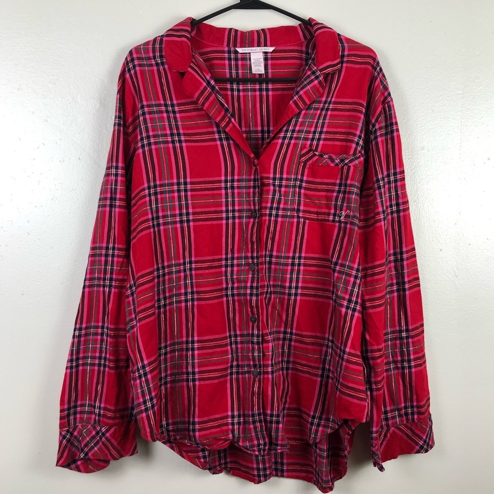 Victoria’s Secret Gingham Pajama Top - Picture 2 of 7